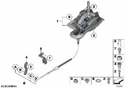 AUTOM.TRANSMISS.STEPTRONIC SHIFT PARTS diagram for BMW Z4 E89 30i