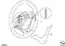 IND.SPORTS ST.-WHEEL,LEATHER W/WDN. RING diagram for BMW X6 E71 50iX