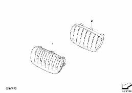 Post-équipement de grille enjoliveur diagram for BMW X3 E83 LCI 2.0d