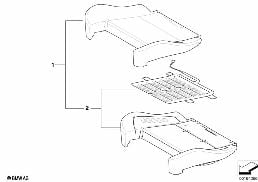 Набивка и обивка спортивного пер.сиденья diagram for BMW X6 E71 50iX