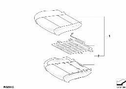 Набивка и обивка базового сиденья Пд diagram for BMW X6 E71 50iX