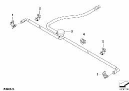 HOSE LINES, HEADLIGHT WASHER SYSTEM diagram for BMW 6 Series E64 LCI 650i