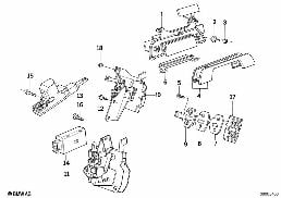 CLOSING SYSTEM, DOOR, REAR diagram for BMW 5 Series E34 524td