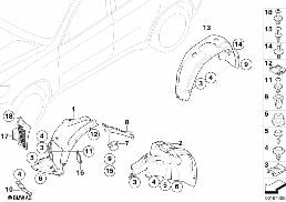 WHEELARCH TRIM diagram for BMW X6 E71 35iX