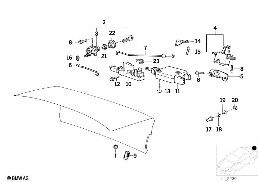 TRUNK LID/CLOSING SYSTEM diagram for BMW 5 Series E34 524td