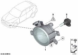 FOG LIGHTS diagram for BMW X1 E84 20i
