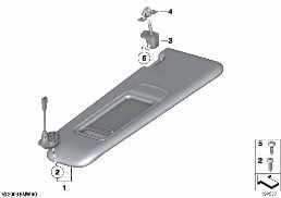 SUN VISORS diagram for BMW X1 E84 20i