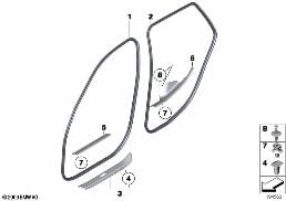 EDGE PROTECTOR / TRIM FOR ENTRY diagram for BMW X1 E84 20i