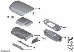 ARMREST, CENTRE CONSOLE diagram for BMW X1 E84 20i