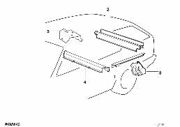 FLOOR PARTS REAR INTERIOR diagram for BMW 5 Series E34 525tds