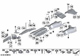 HEAT INSULATION diagram for BMW X1 E84 20i