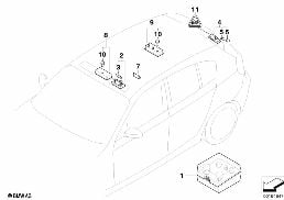 VARIOUS LAMPS/SPARE BULBS BOX diagram for BMW 1 Series E87 LCI 123d