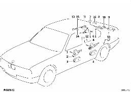 Zentralverriegelung diagram for BMW 7 Series E32 750iL