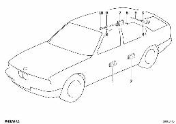CENTRAL LOCKING SYSTEM diagram for BMW 5 Series E34 525tds