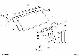 TRUNK LID/REAR WINDOW diagram for BMW 5 Series E34 525tds