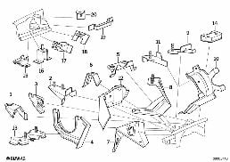 FRONT BODY BRACKET diagram for BMW 5 Series E34 540i