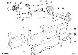 SIDE PANEL/TAIL TRIM diagram for BMW 3 Series E36 325is