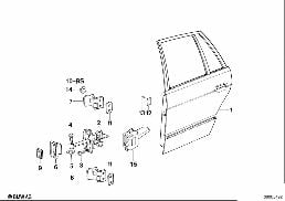REAR DOOR - HINGE/DOOR BRAKE diagram for BMW 5 Series E34 525tds