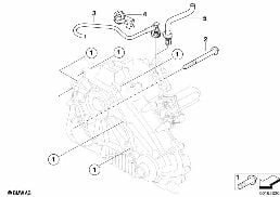 Крепление/ система вентиляции КПП diagram for BMW X6 E71 50iX