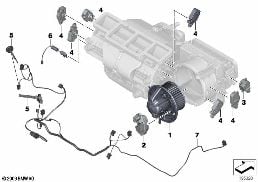 ELECTRIC PARTS FOR AC UNIT diagram for BMW Z4 E89 28i