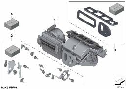HOUSING PARTS, HEATER AND AIR CONDIT. diagram for BMW Z4 E89 28i