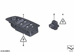 SWITCH WINDOW LIFTER diagram for BMW X1 E84 20d
