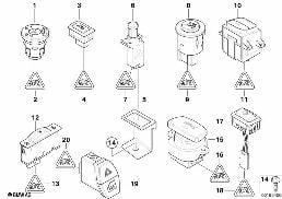 VARIOUS SWITCHES diagram for BMW 3 Series E90 318d
