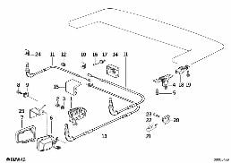 MANUAL FOLDING TOP FLAP MECHANISM diagram for BMW 3 Series E36 325i