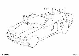 CENTRAL LOCKING SYSTEM diagram for BMW 3 Series E36 325i