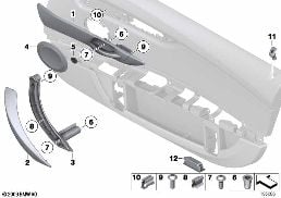 MOUNTING PARTS, DOOR TRIM I diagram for BMW Z4 E89 30i