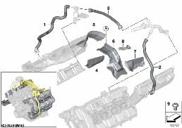 曲軸箱通風 diagram for BMW X5 E70 M