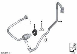 Soupape de ventilation du reservoir diagram for BMW 5 Series F18 520Li