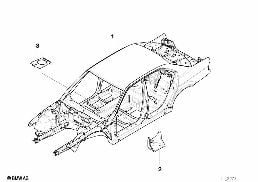 Caisse de carrosserie diagram for BMW 7 Series E38 735iL