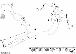 BRAKE PIPE REAR diagram for BMW X1 E84 20i
