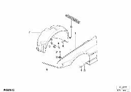 Panneau latéral avant diagram for BMW 7 Series E38 735iL