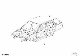 BODY SKELETON diagram for BMW 3 Series E36 328i