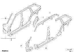 BODY-SIDE FRAME diagram for BMW 3 Series E36 328i