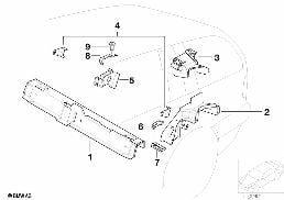 FLOOR PARTS REAR INTERIOR diagram for BMW 3 Series E36 328i