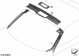 TRIM, WINDSHIELD COWL, INNER diagram for BMW Z4 E89 30i