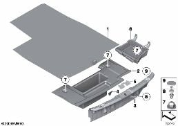 Revestimiento de fondo del maletero diagram for BMW 7 Series F02 740Li