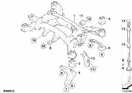 後橋架梁 diagram for BMW X6 E71 M