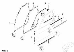 Joint de porte avant diagram for BMW 5 Series E39 525td