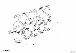 CRANKSHAFT WITH BEARING SHELLS