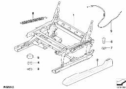 FRONT SEAT RAIL diagram for BMW 6 Series E63 LCI 630i