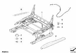 FRONT SEAT RAIL diagram for BMW 3 Series E46 325Ci