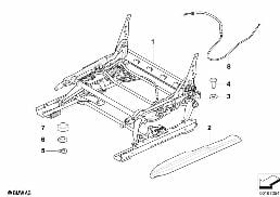FRONT SEAT RAIL MECHANICAL/SINGLE PARTS diagram for BMW 3 Series E46 325Ci