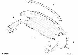 FOLDING TOP COMPARTMENT diagram for BMW Z3 E36 M