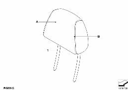 INDIVIDUAL HEAD RESTRAINT CAK FRONT, LC diagram for BMW 3 Series E91 LCI 325i