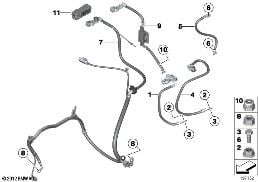 Przewód akumulatora diagram for BMW MINI R56 One