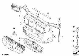 FRONT PANEL/COOLING FLAP CONTROL diagram for BMW 3 Series E90 320d